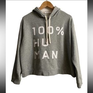 Everlane - Women The 100% Human Typography Hoodie Gray Size M